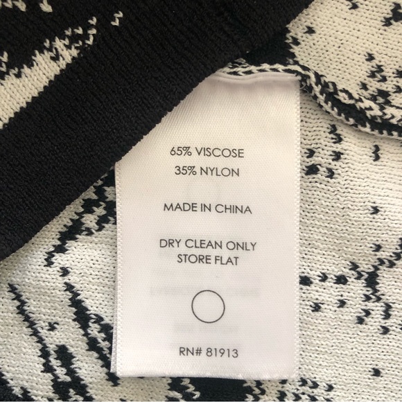 Plenty by TRACY REESE Felicity Jacquard Knit Dress in Ivory/Black XS - Picture 12 of 12